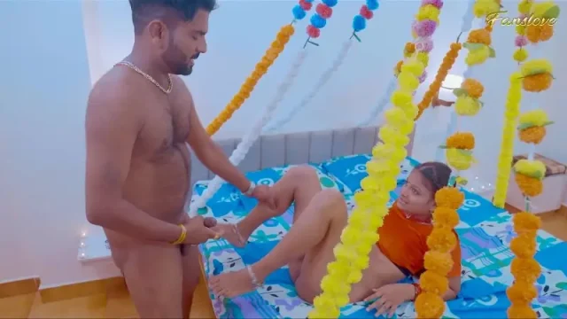 First Suhagrat Night 2024 FansLove Hindi Hot Short Film